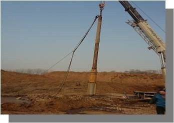 อุปกรณ์ Vibroflot เครื่องสั่น 105kW และความยาว 3445 มม. เพื่อประสิทธิภาพ