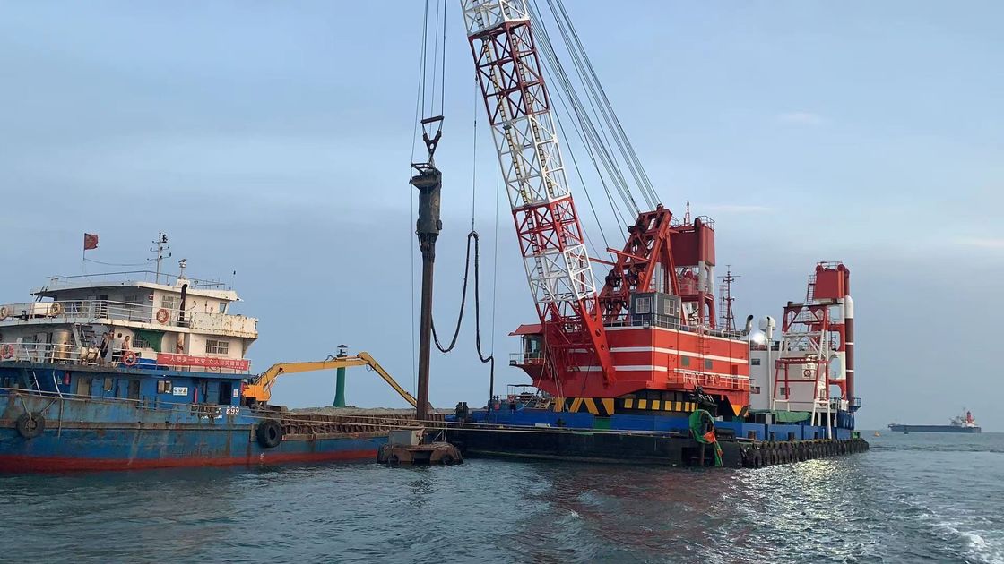 Offshore Bottom Feed Vibroflot ก่อสร้างสำหรับ Harbor Basin 200000 Ton Channel Project